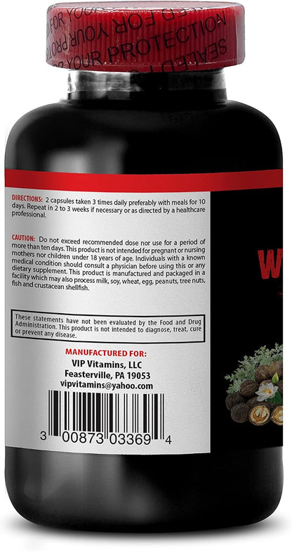 VIP Supplements Black Walnut Wormwood Complex - 1500 mg, 120 Capsules (2 Bottles)