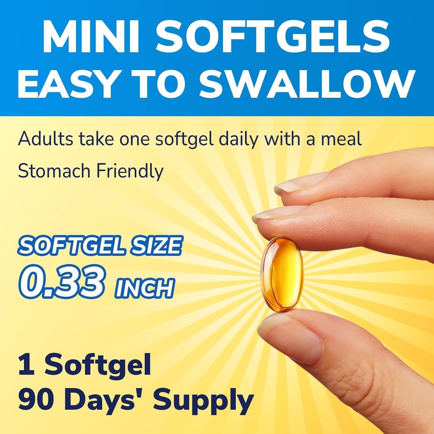 Vitalibre Vitamin D3 K2 Supplement, 10000 IU D3 / 200 mcg K2 MK7, 90 Soft gel capsules - görsel 7