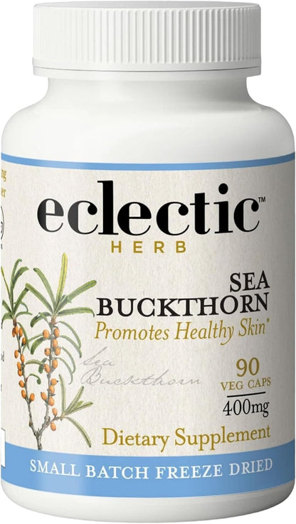Eclectic Herb Sea Buckthorn Capsules - 400 mg, 90 Count - Freeze-Dried, Whole Herb Supplement