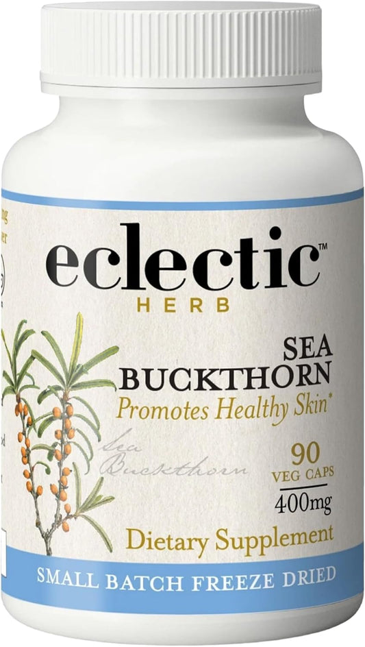 Eclectic Herb Sea Buckthorn Capsules - 400 mg, 90 Count - Freeze-Dried, Whole Herb Supplement