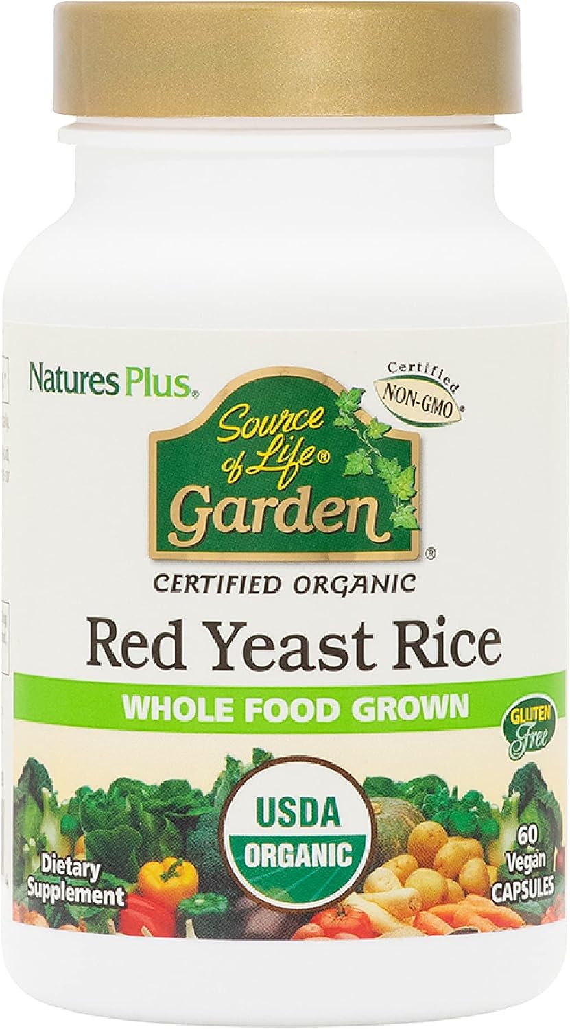 NaturesPlus Source of Life Garden Red Yeast Rice – 60 Capsules - görsel 1