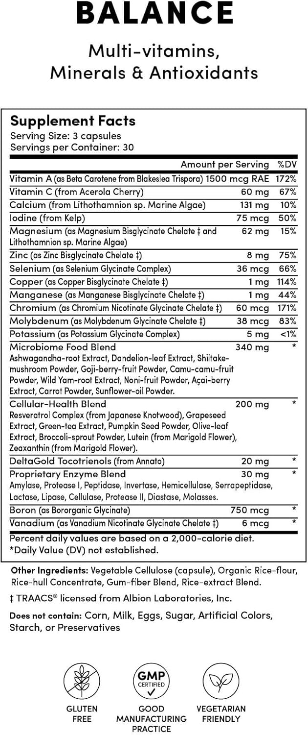 Tranont Balance | Multi-Mineral & Vitamin Supplement for Adults | 90 Capsules - görsel 7
