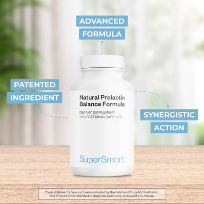 Supersmart Natural Anti-Prolactin Supplement with P5P, Mucuna Pruriens, Maca Root, Ashwagandha – 120 Vegetarian Capsules