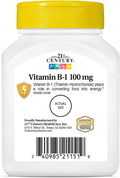 21st Century B-1 Tablets, 100 mg, 110 Tablets (Pack of 12)