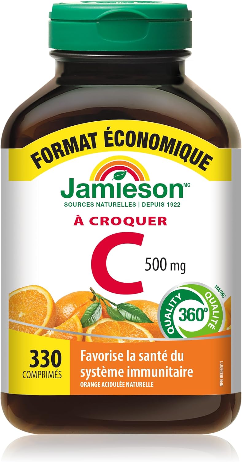 Jamieson Chewable Vitamin C 500mg, 330 Tablets, Tangy Orange - görsel 2