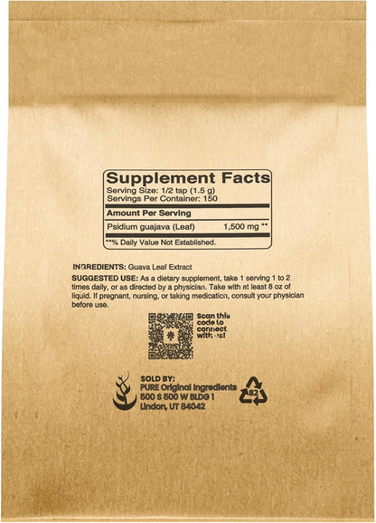 Pure Original Ingredients Guava Leaf Powder, 227g, 4:1 Extract