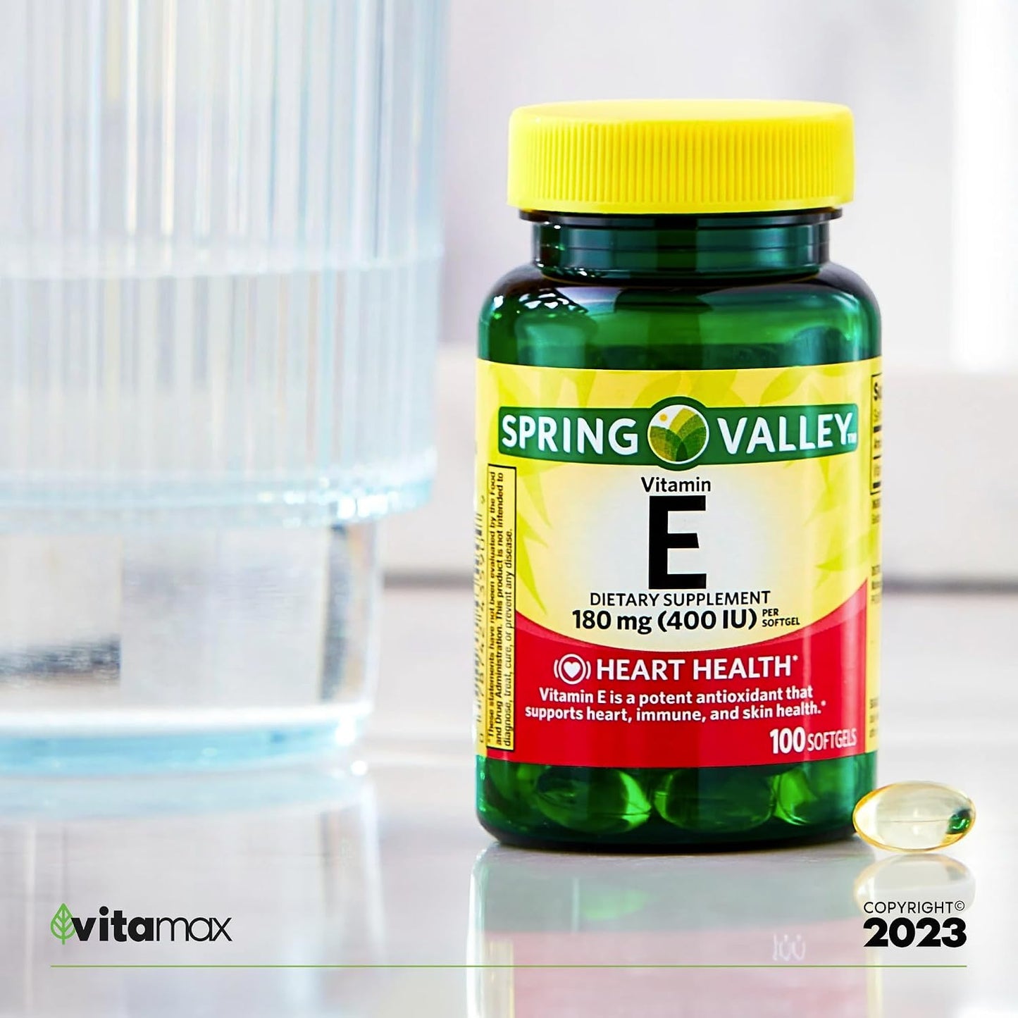 Spring Valley Vitamin E 180 mg (400 IU) Food Supplement Softgels, 100 Count - görsel 5