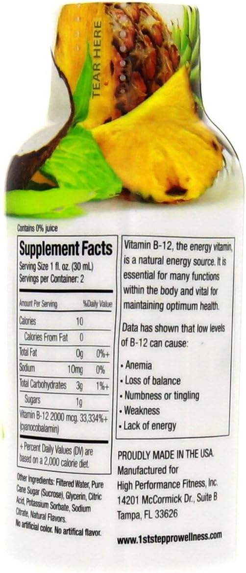 1st Step High Performance Fitness B-12 Boost, 12 x 59 ml Bottles - görsel 7