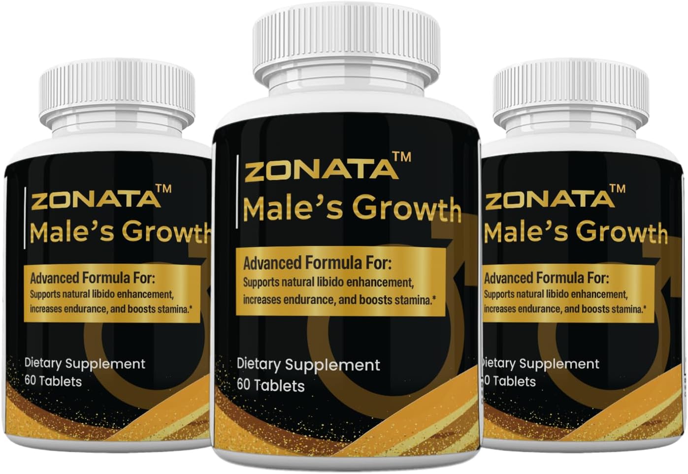 Zonata Male's Growth Food Supplements (3 Pack) - 180 Tablets - görsel 1