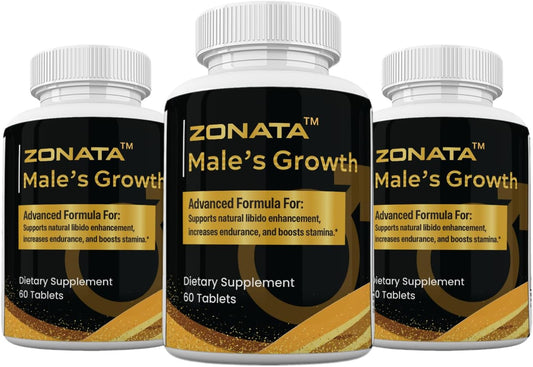 Zonata Male's Growth Food Supplements (3 Pack) - 180 Tablets