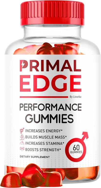 Primal Edge Men's Gummies – Advanced Formula Gummies, 60 Gummies