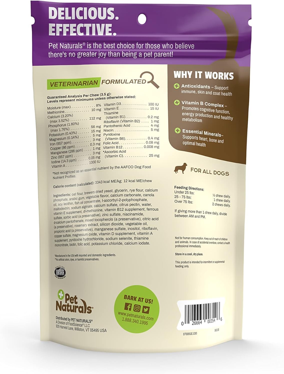 Pet Naturals Daily Multivitamin for Dogs, Veggie Flavour, 30 Chews - görsel 3