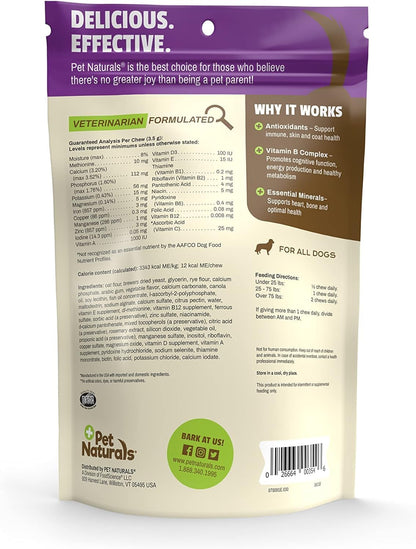 Pet Naturals Daily Multivitamin for Dogs, Veggie Flavour, 30 Chews