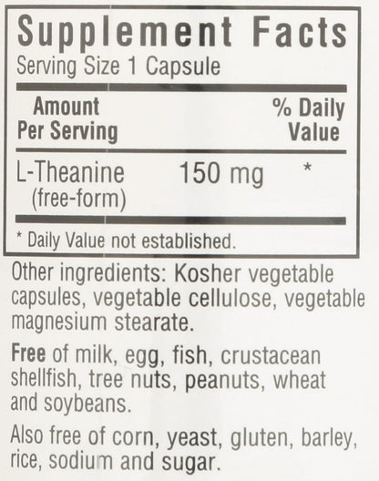 Bluebonnet Nutrition L-Theanine 200 mg, 30 CT