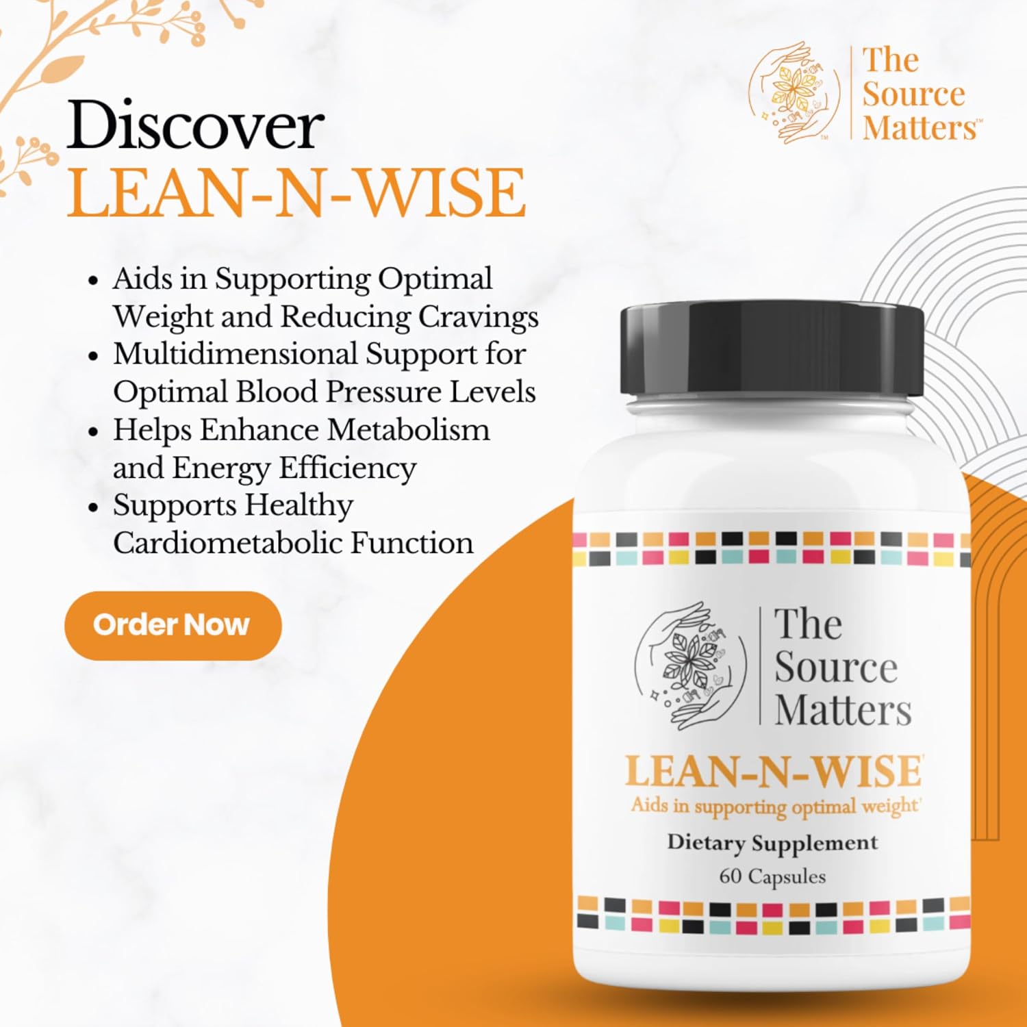 Lean-N-Wise Digestion & Energy Support with Green Coffee Bean, Hibiscus, Lemon Verbena & Magnesium Citrate | Plant-Based Formula for Daily Wellness (60 Capsules) - görsel 3