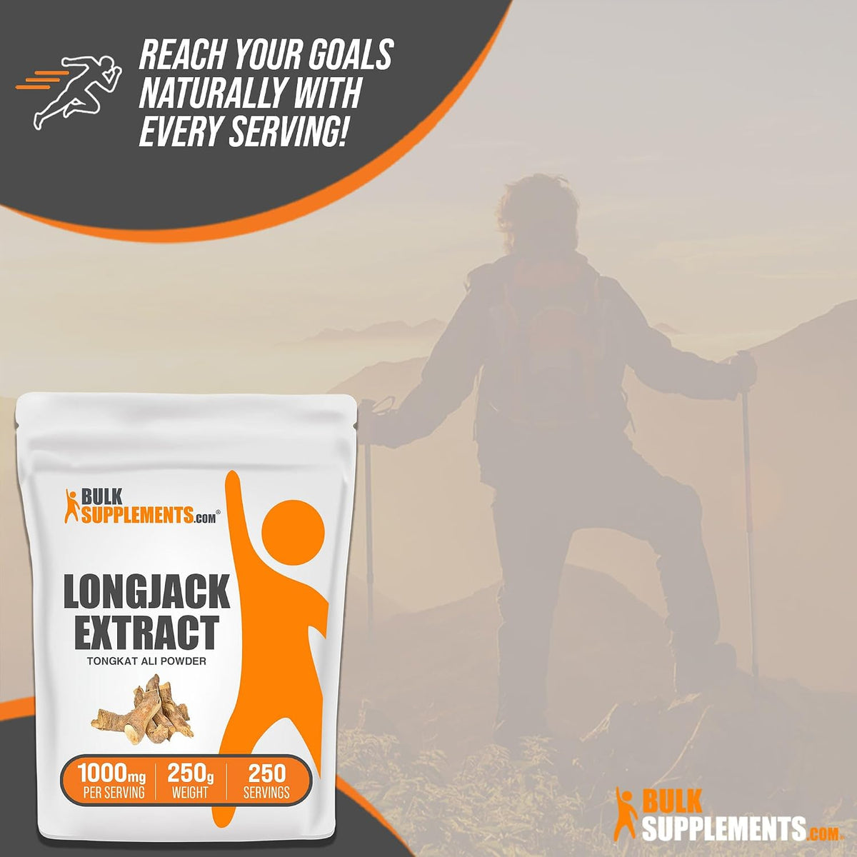 BulkSupplements.com Longjack Extract Powder - Tongkat Ali Extract, Gluten-free, 1g per Serving, 250g (8.8 oz) - görsel 5