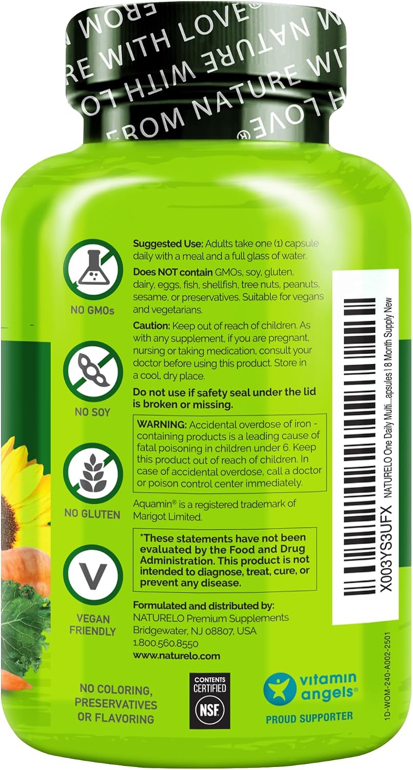 NATURELO One Daily Multivitamin for Women – 240 Capsules - görsel 9