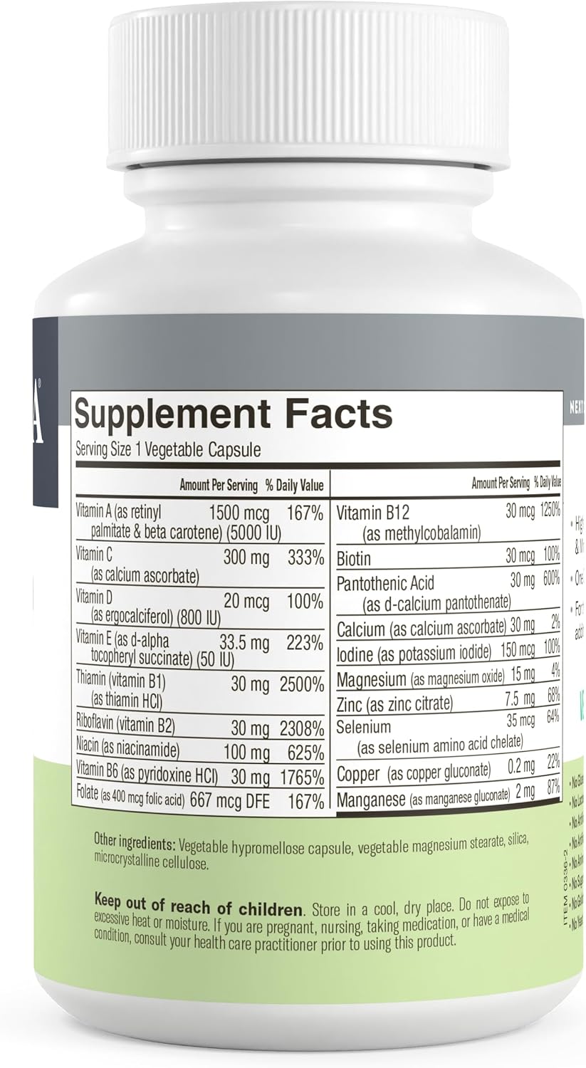 FREEDA One Daily Multivitamin Without Iron – Quintabs-M Iron-Free – Complete Daily Vitamins (250 Capsules) - görsel 9