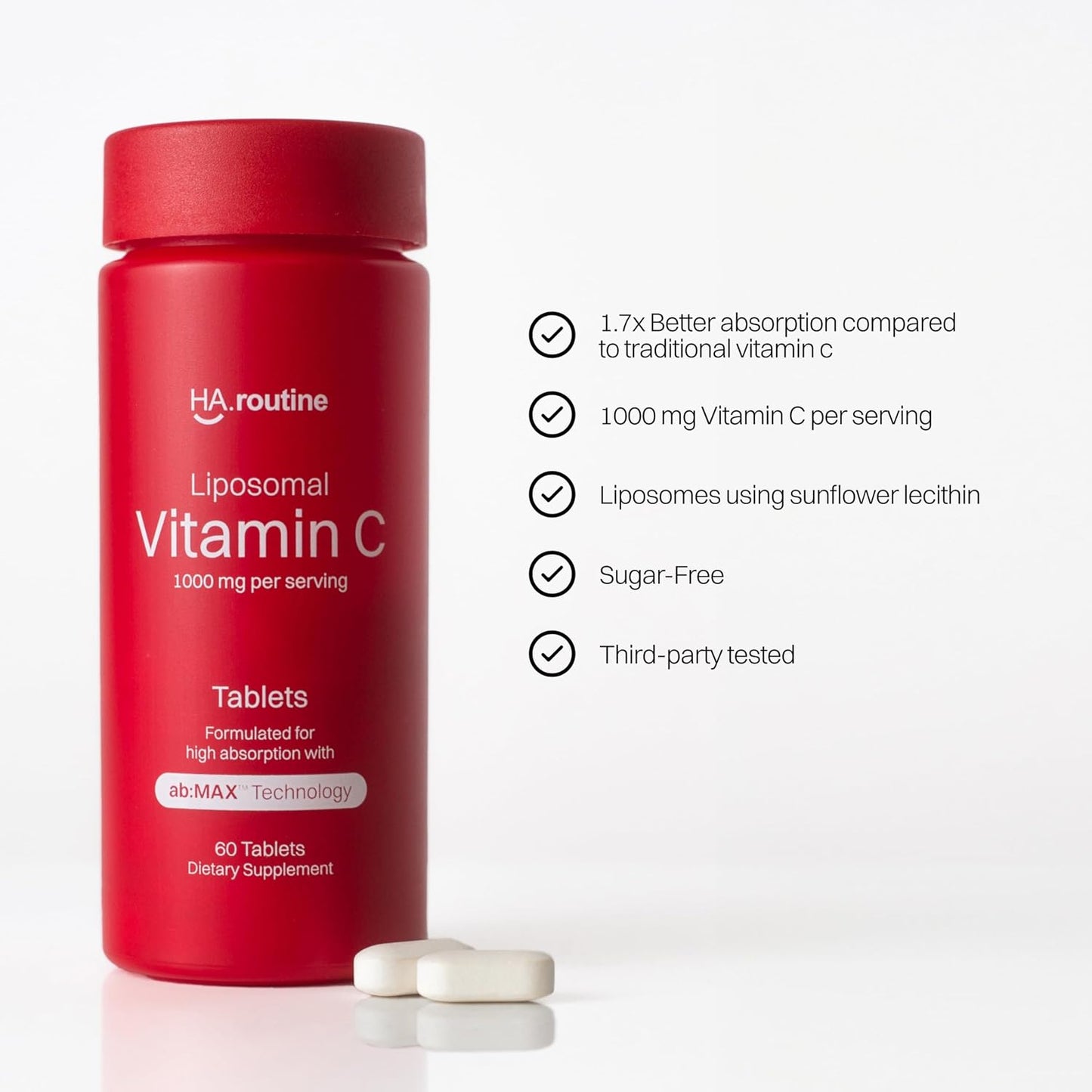 Haroutine Liposomal Vitamin C 1000mg Tablets – High Absorption Immune & Antioxidant Support – 60 Tablets - görsel 3