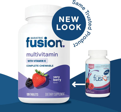Bariatric Fusion Very Berry Complete Chewable Bariatric Multivitamin with Iron and Vitamin K