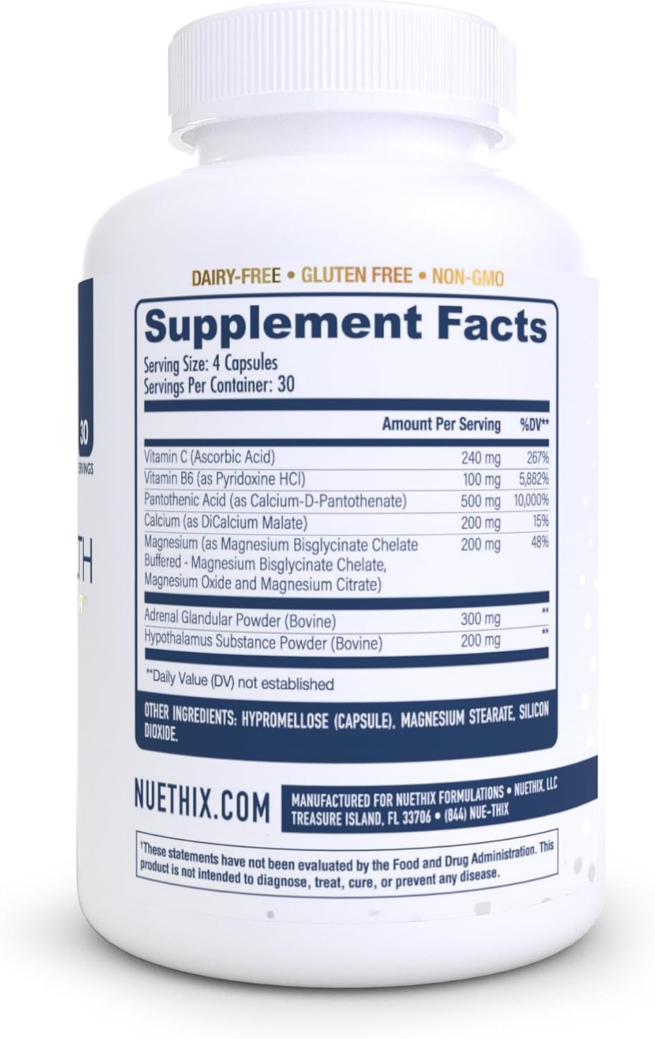 NuEthix Formulations Adrena-Health – Adrenal Support Supplement (120 Capsules) - görsel 3