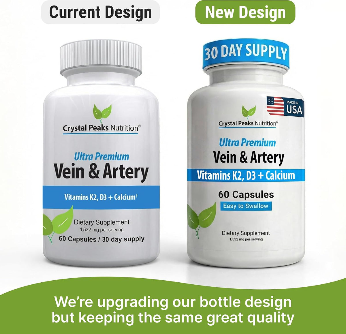 Vein & Artery Supplement – Circulation Support with Calcium – 60 Capsules - görsel 2