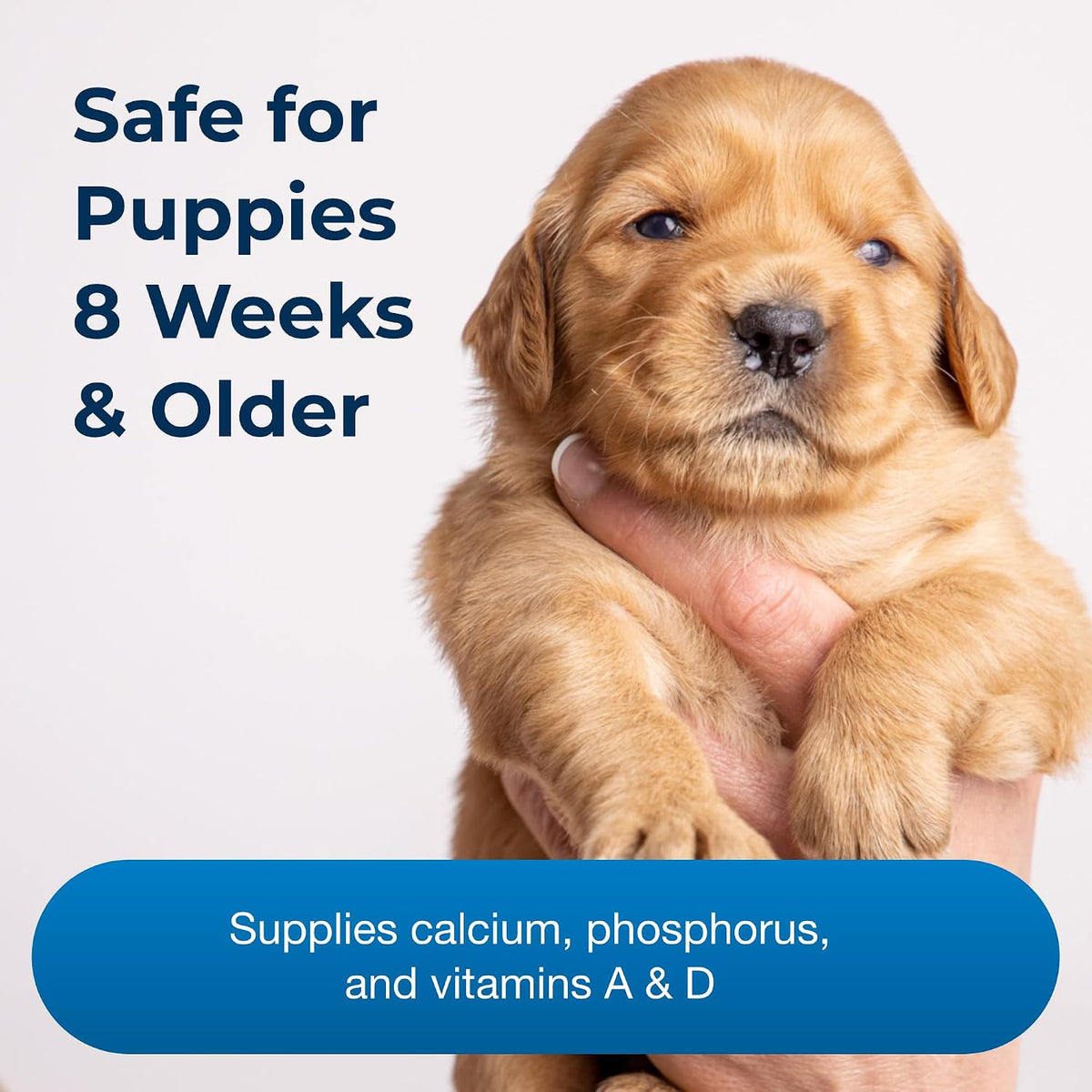 PetAg Sure Grow 100 - Promotes Optimal Bone Development in Puppies Eight Weeks and Older - with Calcium, Phosphorus, and Vitamins A & D - 100 Chewable Tablets - görsel 3