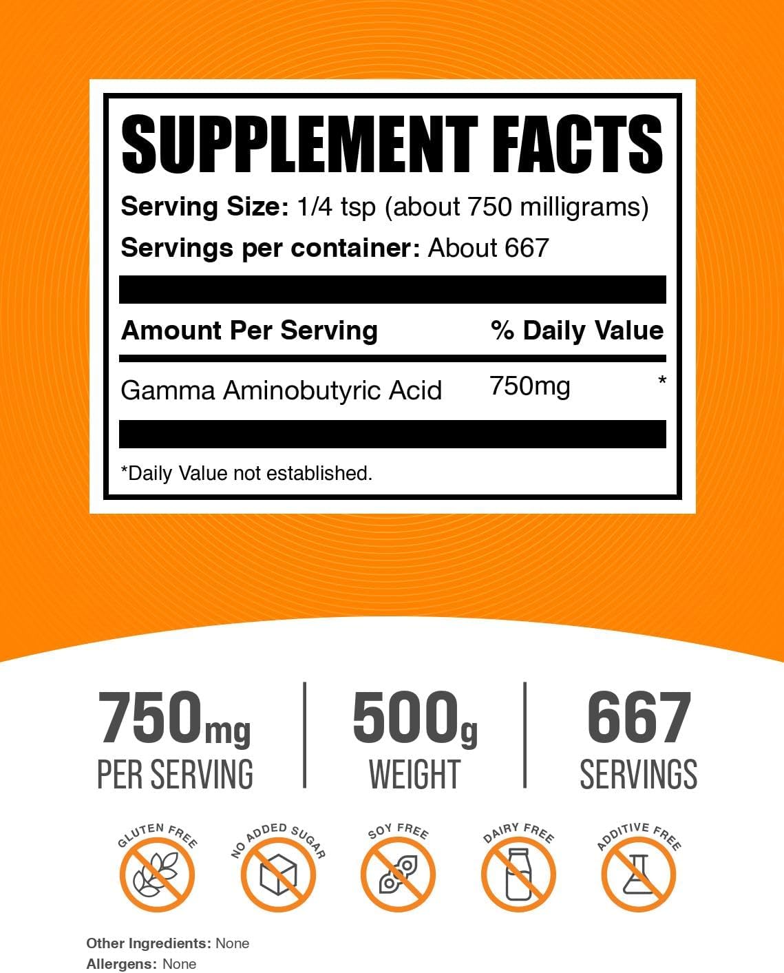 GABA Powder – Gamma Aminobutyric Acid Supplement – 500g - görsel 2