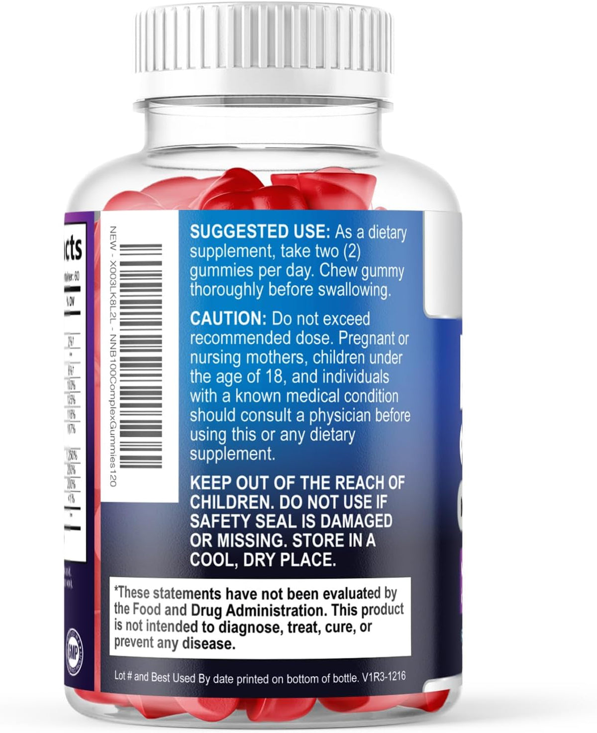 Vitamin B Complex Gummies - Extra Strength with Vitamin C for Energy & Immune Support, 120 Gummies - görsel 8