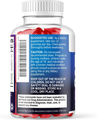 Vitamin B Complex Gummies - Extra Strength with Vitamin C for Energy & Immune Support, 120 Gummies