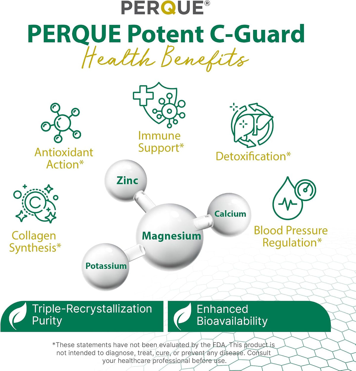 PERQUE Buffered Vitamin C Ascorbate Powder - pH Balanced, Allergen-Free, Effervescent - 454 g - görsel 2