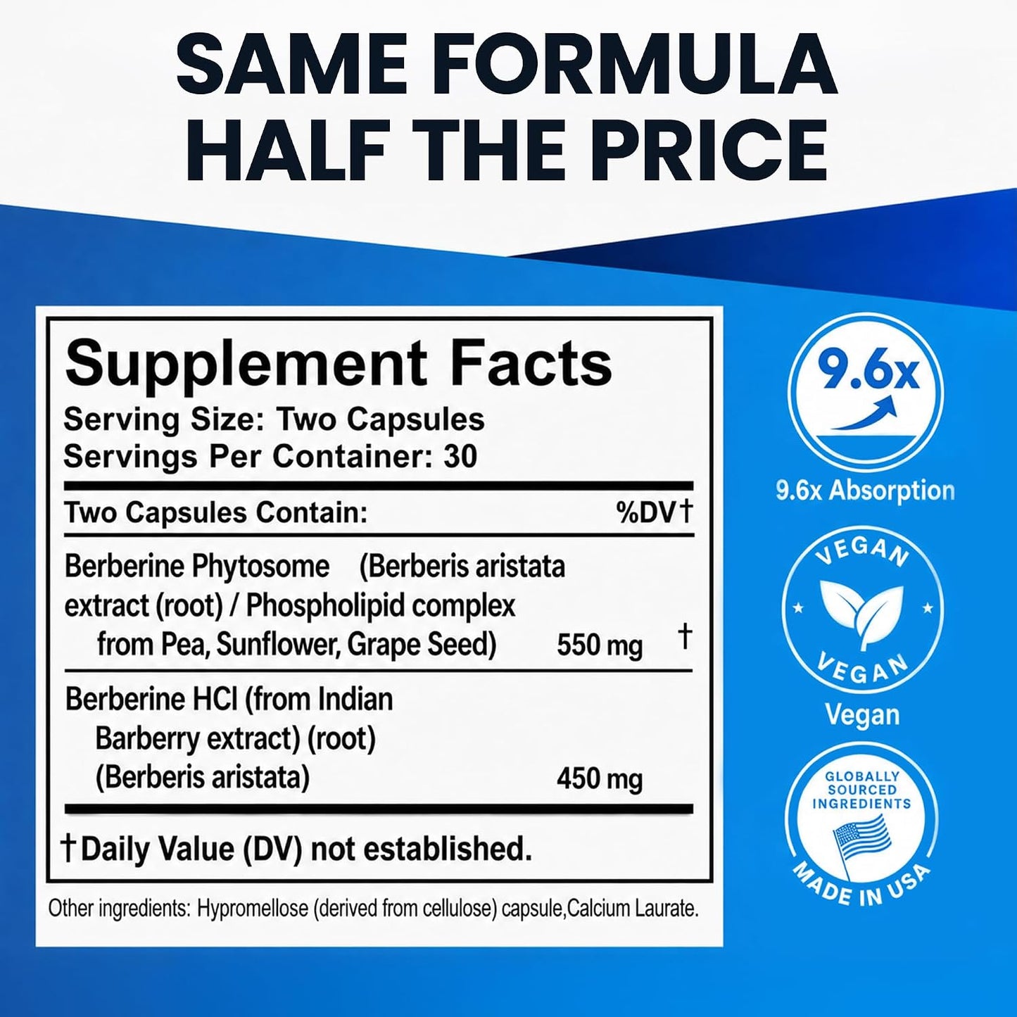 Ultimate Berberine Phytosome – Dual Action Formula with Phytosome Plus Botanical Extract, 30 Servings - görsel 2
