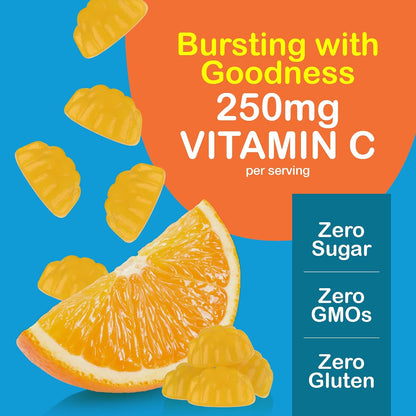 Yum-Vs Zero Sugar Vitamin C Gummies – 250 mg – 60 Count