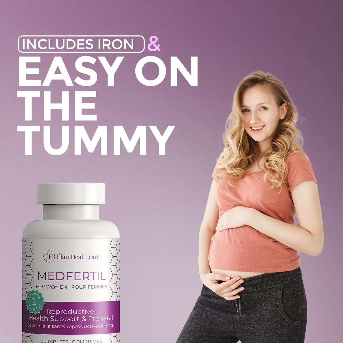MedFertil Fertility Support Prenatal Vitamins with Myo Inositol, Folic Acid, Iron, Iodine, Biotin & B Vitamins – 30 Tablets - görsel 7