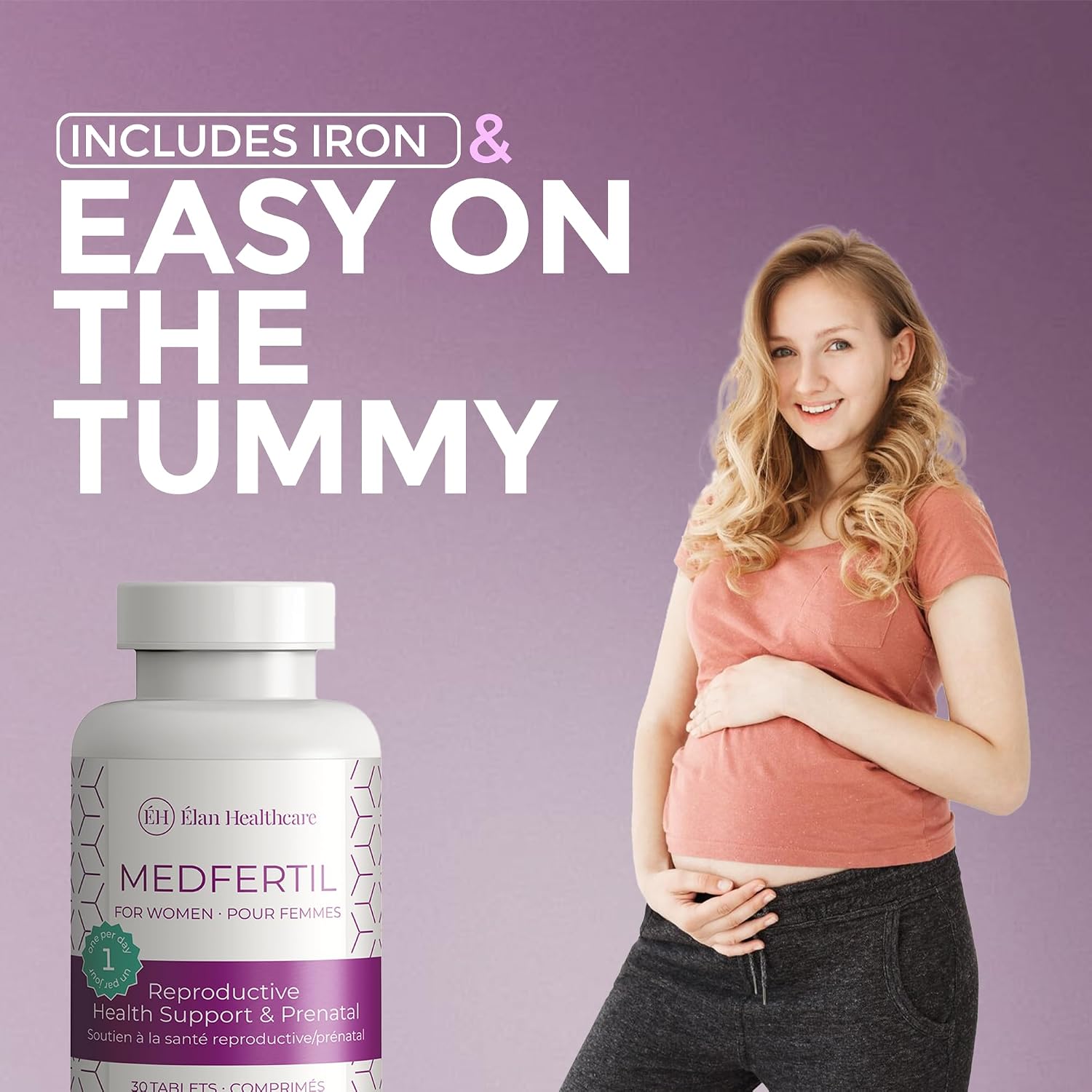 MedFertil Fertility Support Prenatal Vitamins with Myo Inositol, Folic Acid, Iron, Iodine, Biotin & B Vitamins – 30 Tablets - görsel 7