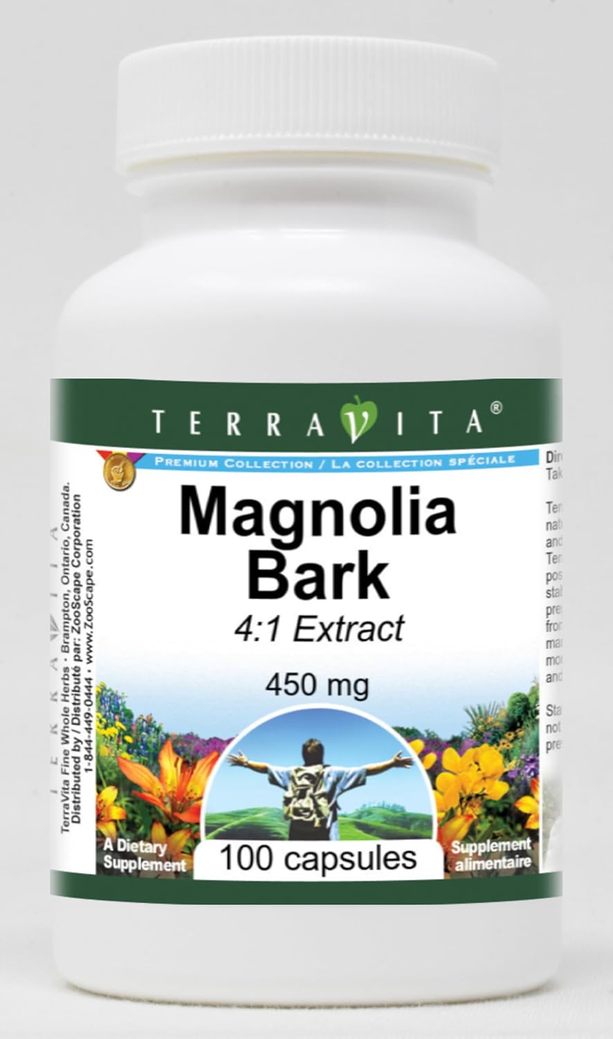 TerraVita Magnolia Bark 4:1 Extract – 450 mg, 100 Capsules - görsel 1