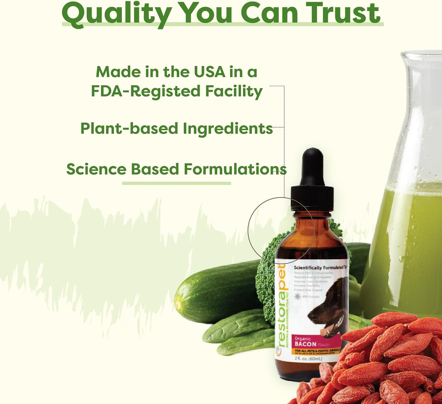RestoraPet Bacon Liquid Multivitamin for Dogs and Cats - görsel 3