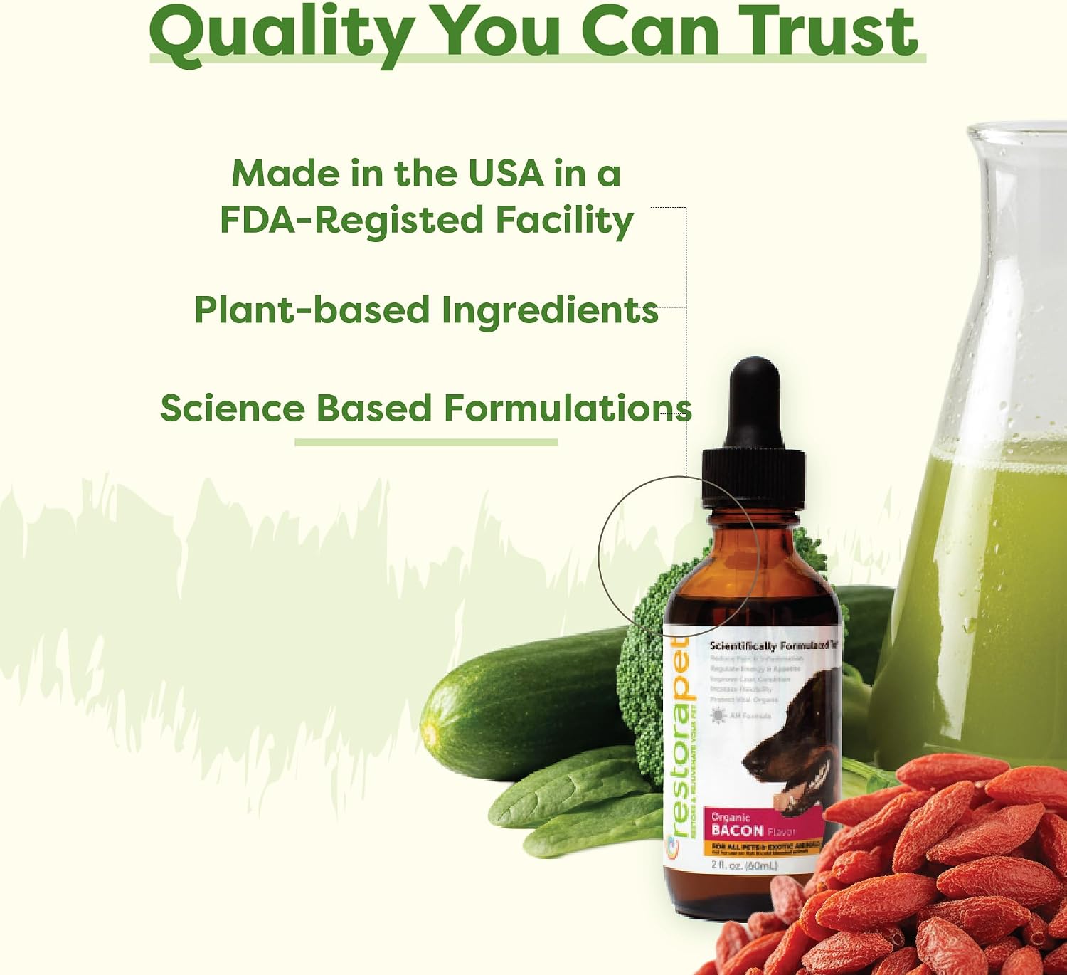 RestoraPet Bacon Liquid Multivitamin for Dogs and Cats - görsel 3