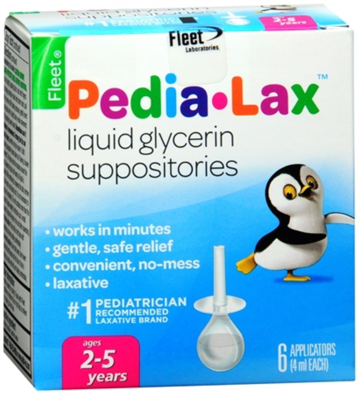 Fleet Pedia-Lax Saline Enema for Children, 24 Count (4 Packs of 6) - görsel 1