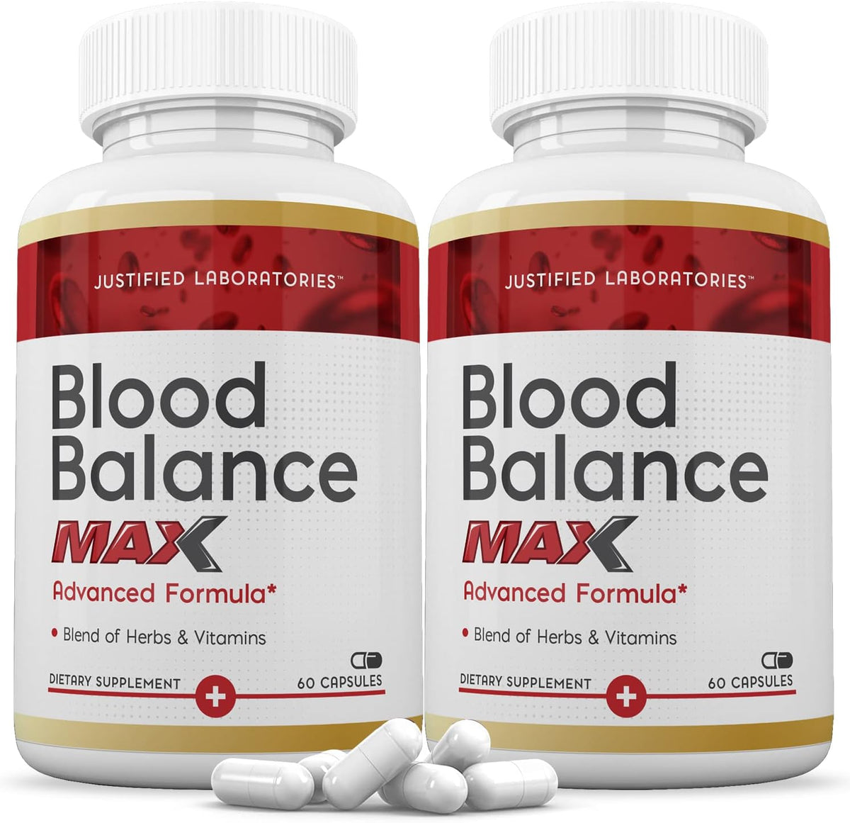 Justified Laboratories Blood Balance Max – Advanced Circulatory Support with Herbs & Vitamins (60 Capsules, Pack of 2) - görsel 1