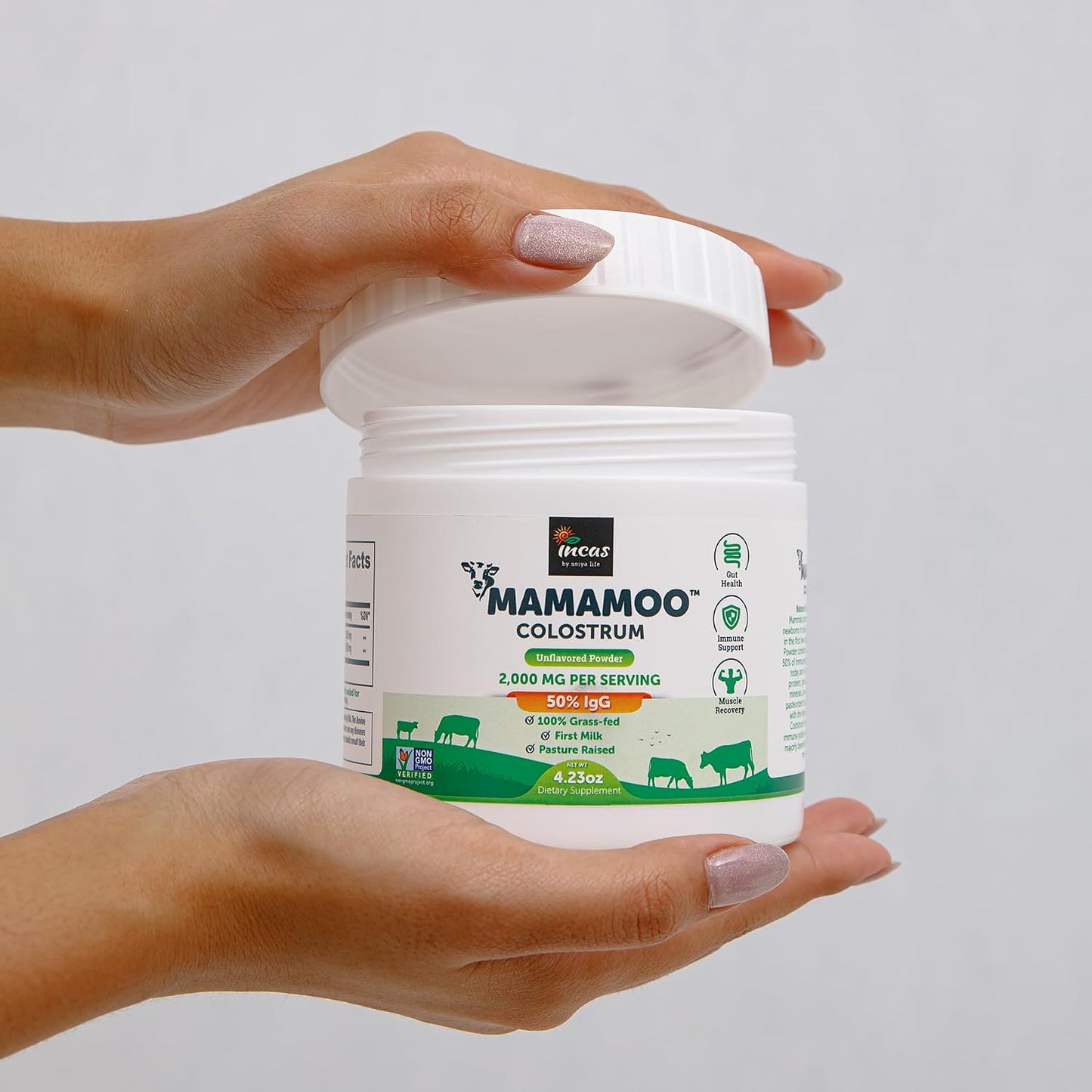 MamaMoo™ Colostrum Powder - Grass Fed, Non-GMO, 60 Servings (Unflavoured) - görsel 8