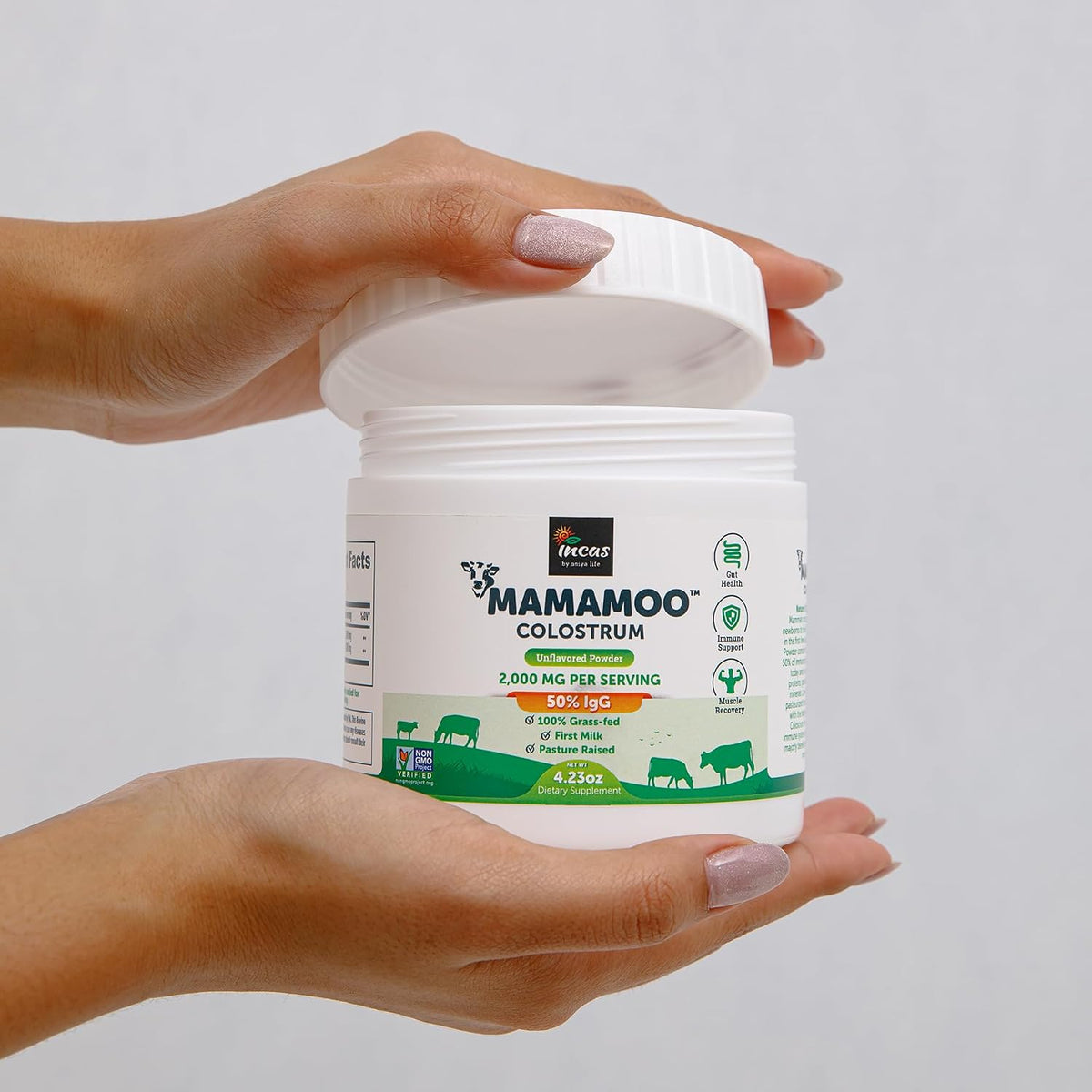 MamaMoo™ Colostrum Powder - Grass Fed, Non-GMO, 60 Servings (Unflavoured) - görsel 8