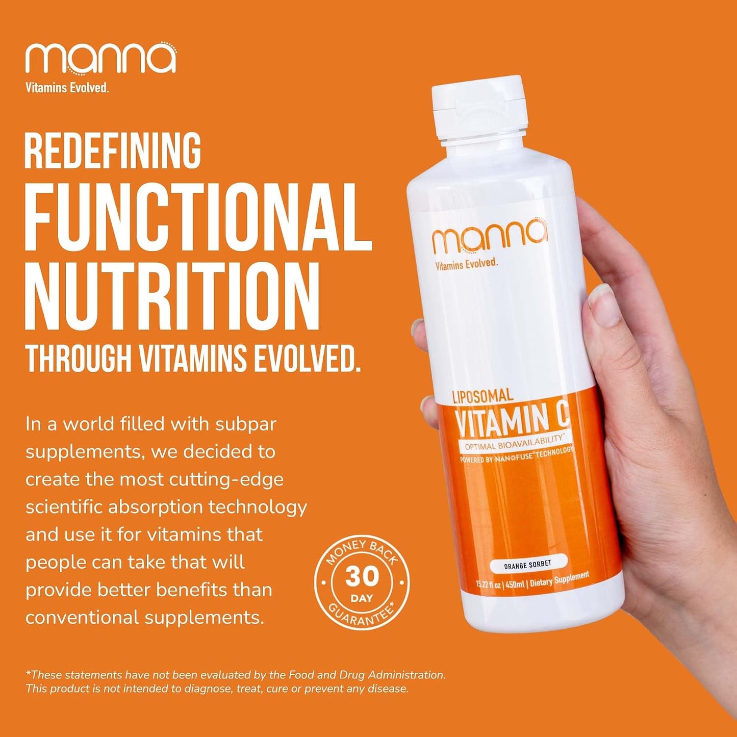 Manna Vitamins Evolved Liposomal Vitamin C – High Absorption Liquid, 1000mg, 30 Servings - görsel 7