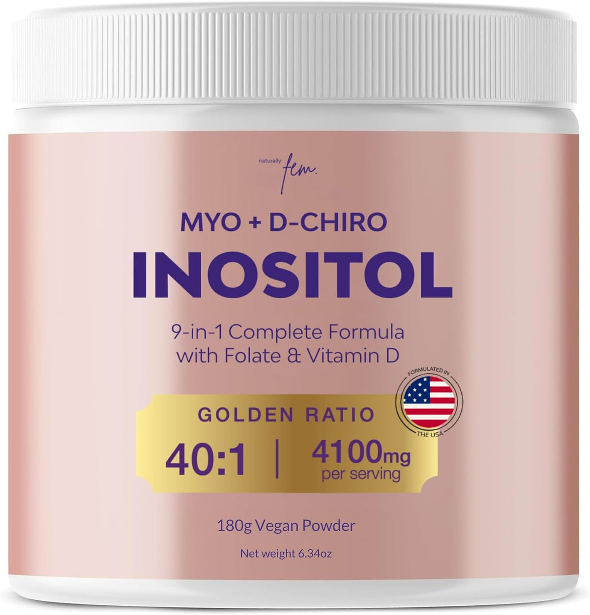 QSTA Myo-Inositol & D-Chiro Inositol Supplement for Women 4100mg (40:1 Ratio) – 9-in-1 Hormonal & Metabolic Support with myoinositol. Inositol Powder Supplement for Hormone Balance and Female Support - görsel 1