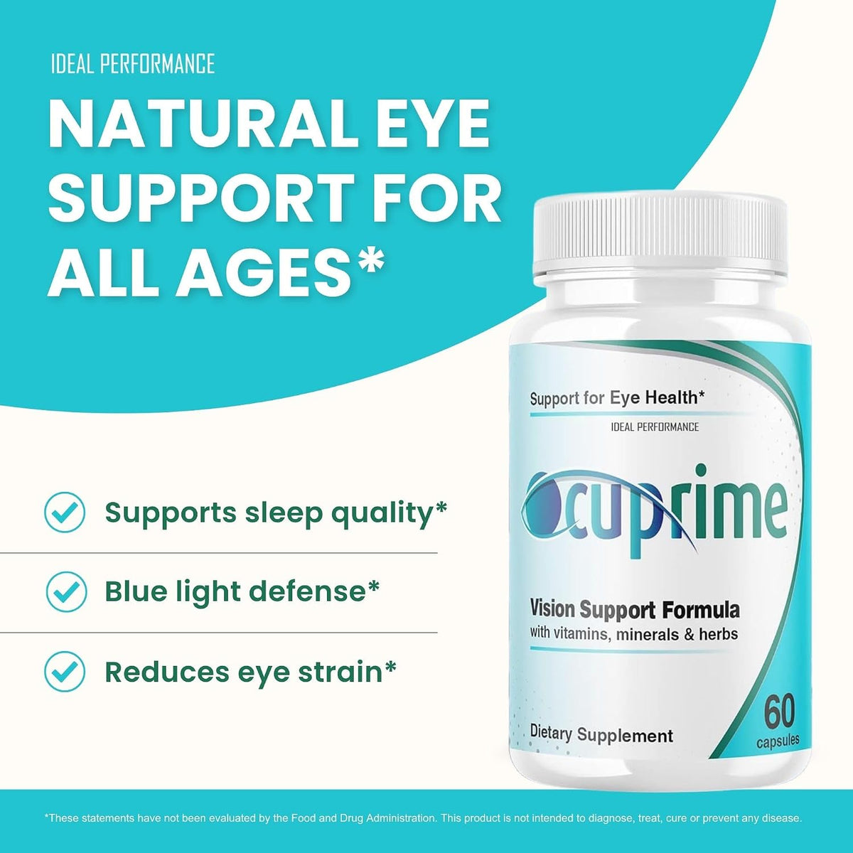 IDEAL PERFORMANCE Ocuprime Eye Health Supplement (60 Capsules) - görsel 7