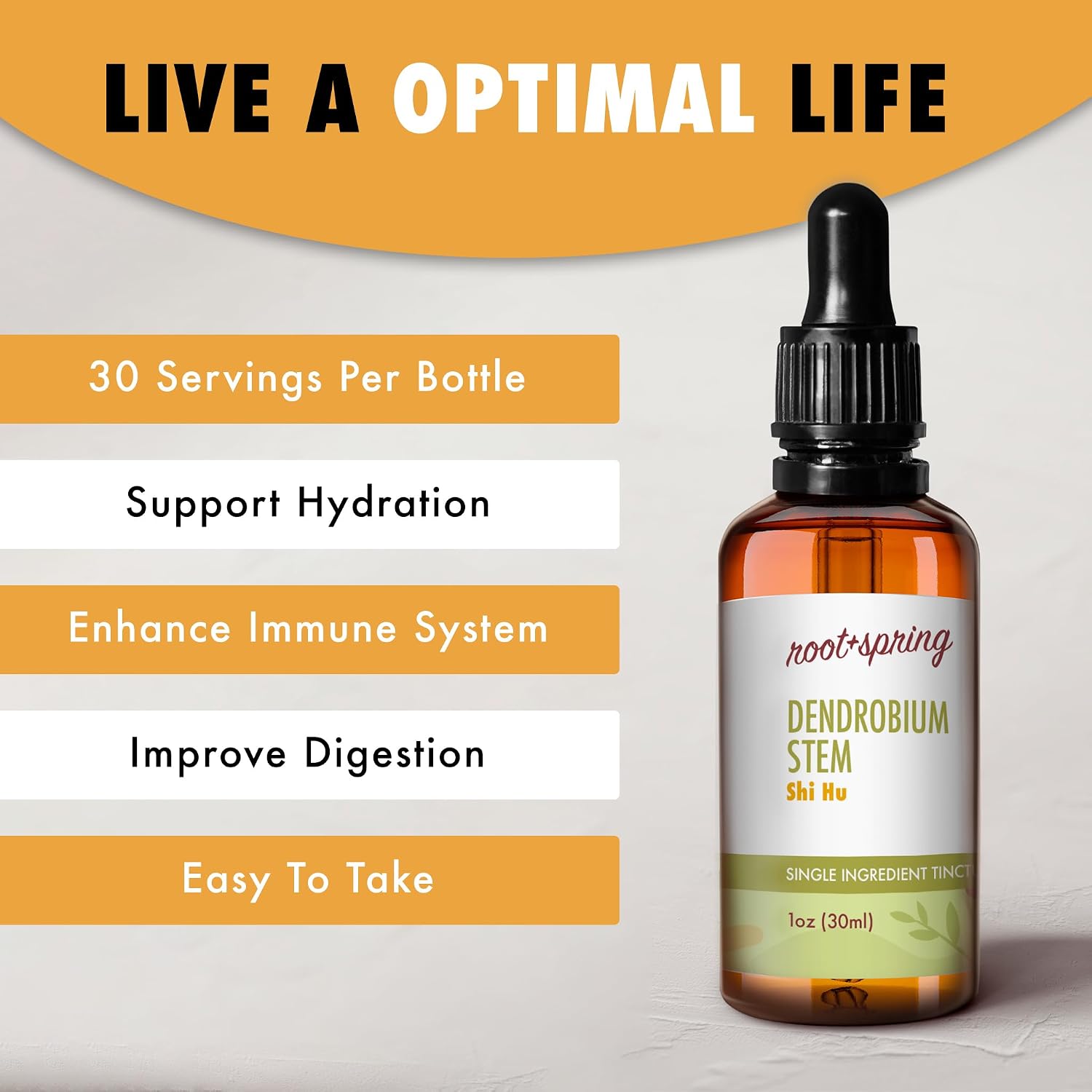 Dendrobium Stem Herbal Tincture – Shi Hu Liquid Extract Concentrate with Dropper – 30 ml - görsel 4