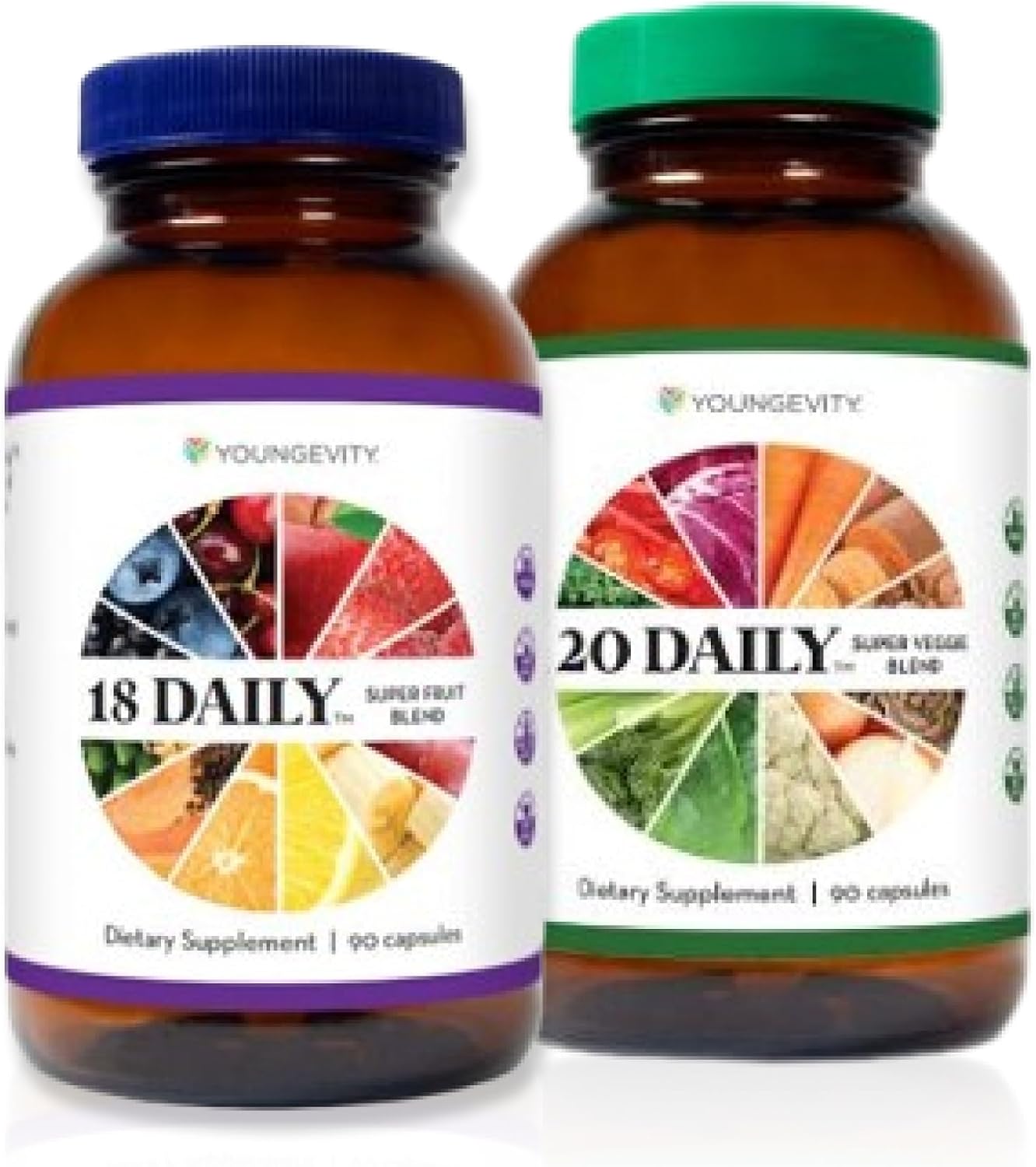 Youngevity 18 Daily Super Fruit Blend & 20 Daily Super Veggie Blend - görsel 1
