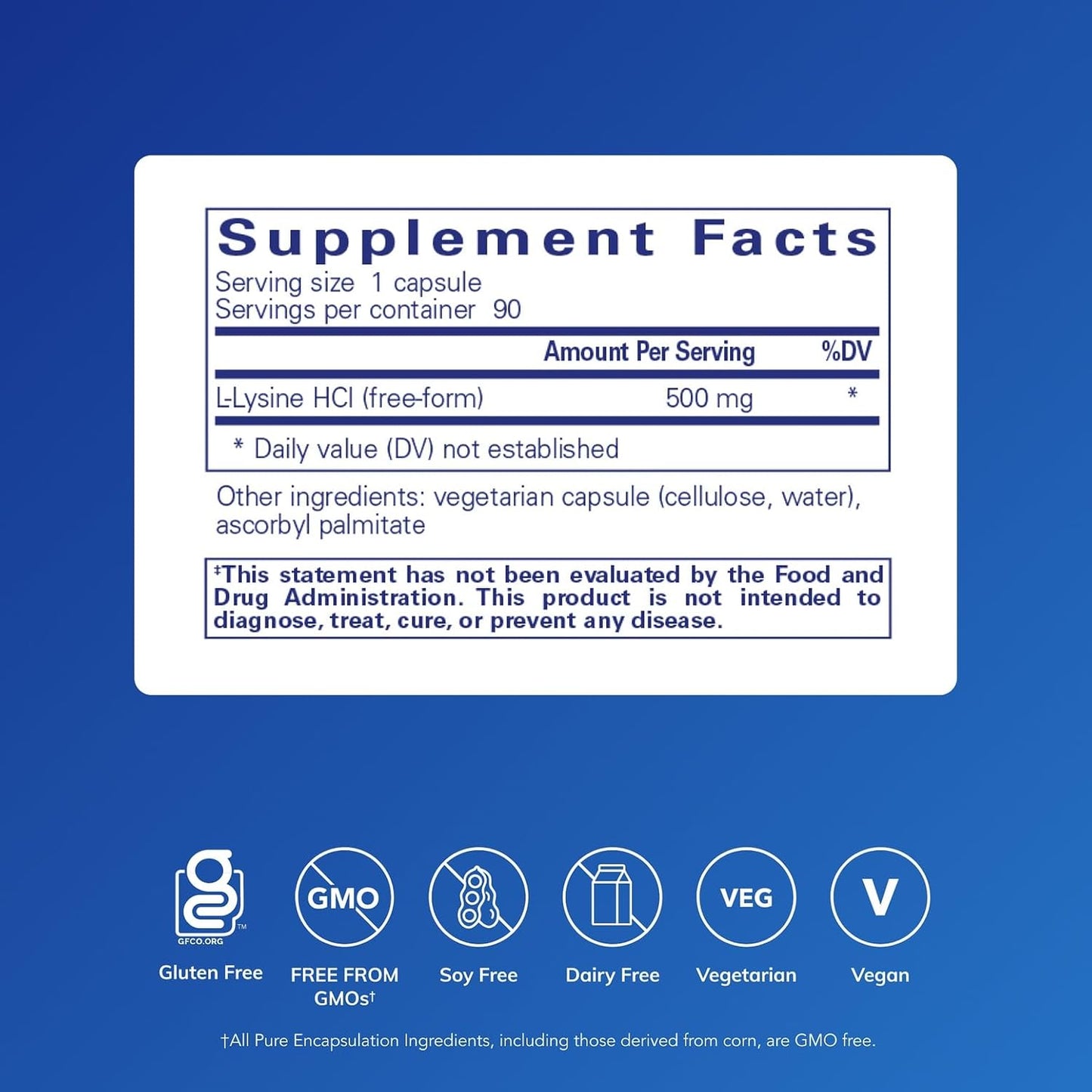 Pure Encapsulations L-Lysine - Essential Amino Acid Supplement to Support Normal Collagen Formation - 90 Capsules - görsel 2