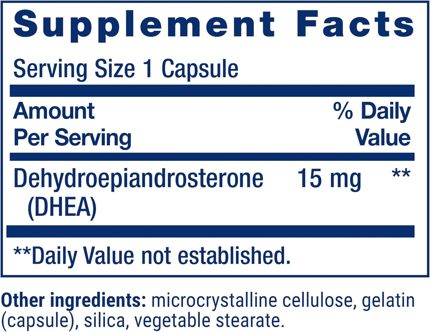 Life Extension DHEA 15 mg – Hormone Balance Support, 100 Capsules - görsel 3
