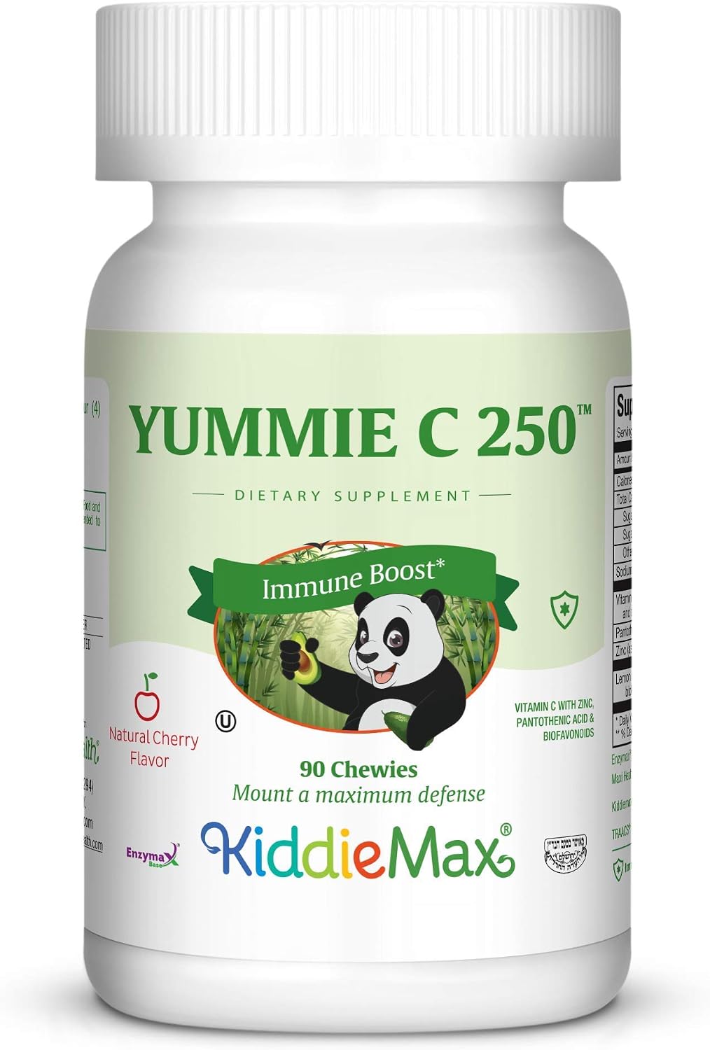 Maxi Health Chewable Vitamin C with Zinc – Cherry Flavour – 180 Chewable Tablets – Kosher - görsel 4